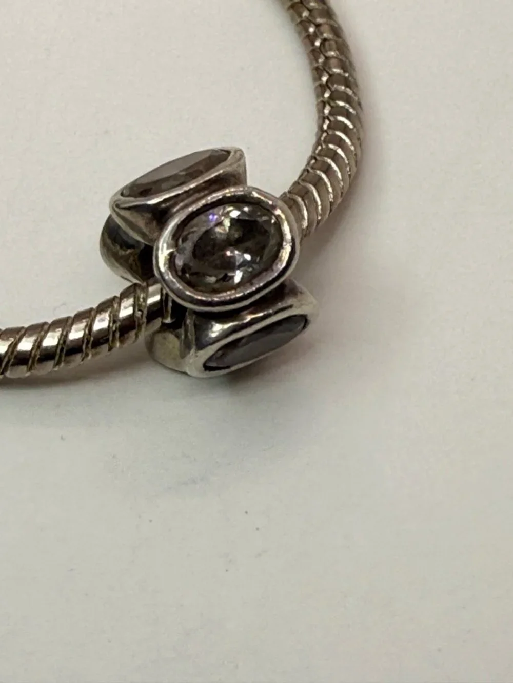 Pandora Retired Clear Oval Lights CZ Sterling Silver Charm 790311CZ